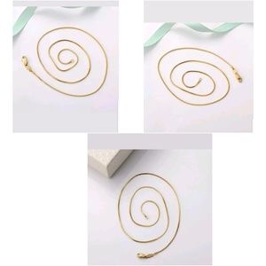 24k Yellow Gold Filled Necklace 18" slim Chain